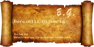 Berczelli Gilberta névjegykártya